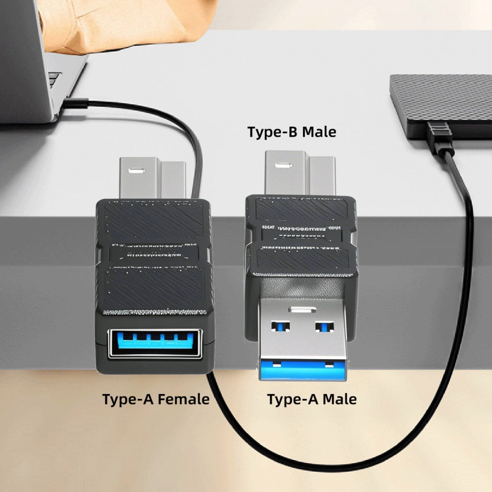 2pcs/lot USB 3.0 Type-B Male to USB3.0 Type-A Male Female Adapter Extension 5Gbps for Disk SSD Camera Data