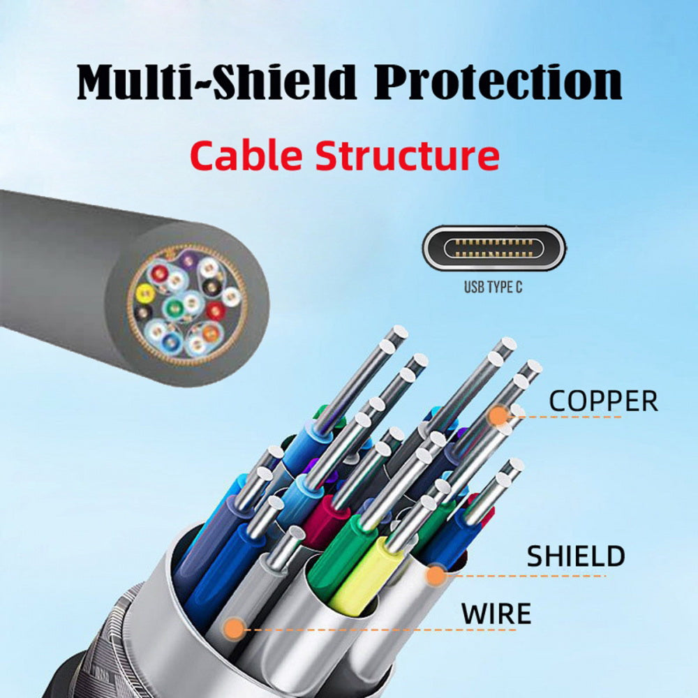 USB3.1 Type-C Male to USB-C Vertical 90 Degree Up Down Angled 10Gbps 4K Data Cable 65W