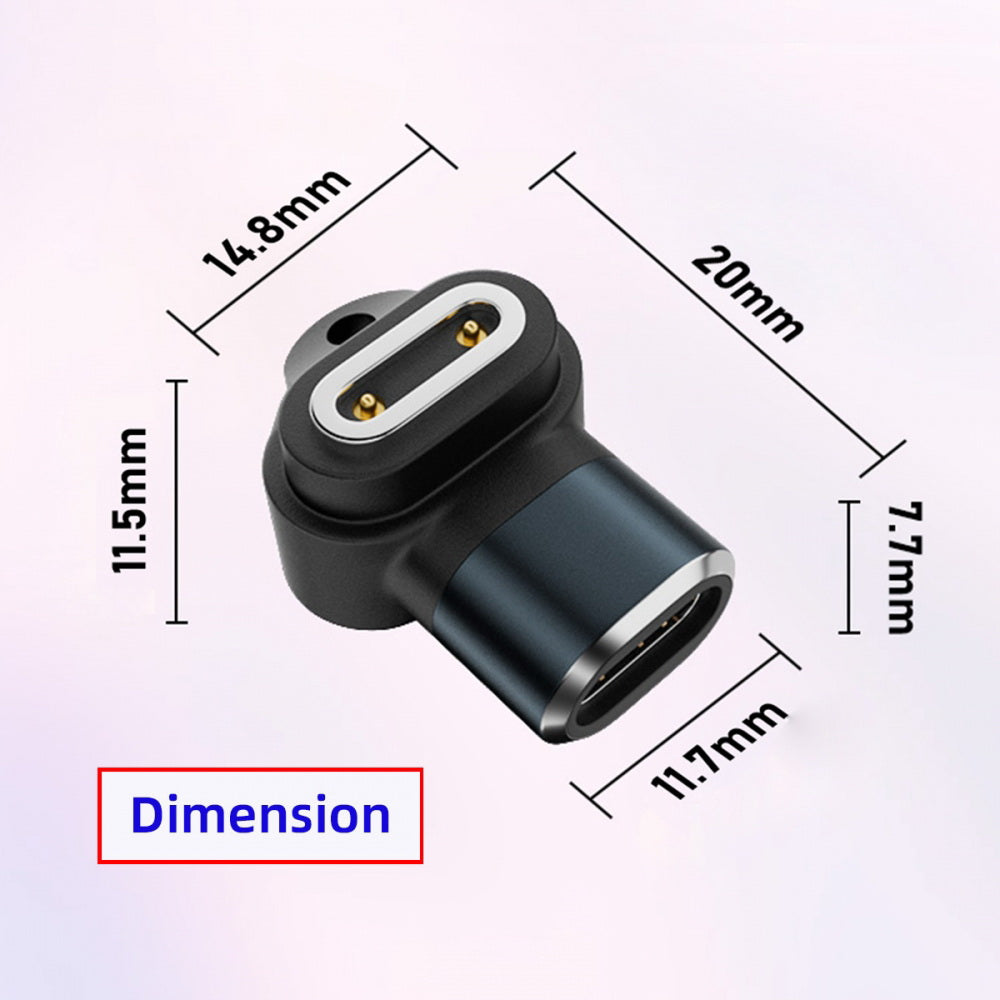 2pcs/lot Magnetic Smart Watch Charging Adapter Vertical USB Type-C to 2-Pin Compatible with IMOO Z6 Z6S Z6Pro Z7 Z7A Z7S Z8 Z8A Z9 Z10 Z11