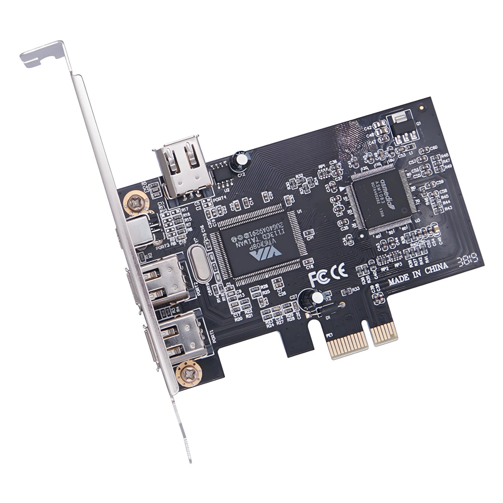 PCI-E 1X 4X 16X to Firewire 400 Capture Card IEEE 1394a PCI Express 4 Ports Card 6Pin and 4Pin IEEE-1394 400Mbps Adapter for Windows Mac Os Linux