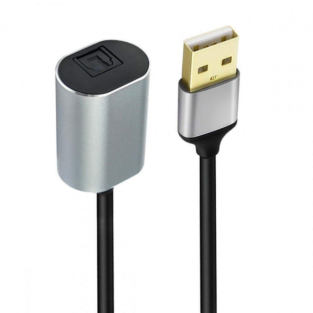 Type-A to SPDIF Toslink Optical Audio Jack Opt USB2.0 Male to Digital Optical Fiber Optic Sound Interface Female Adapter Wire for Laptop Desktop