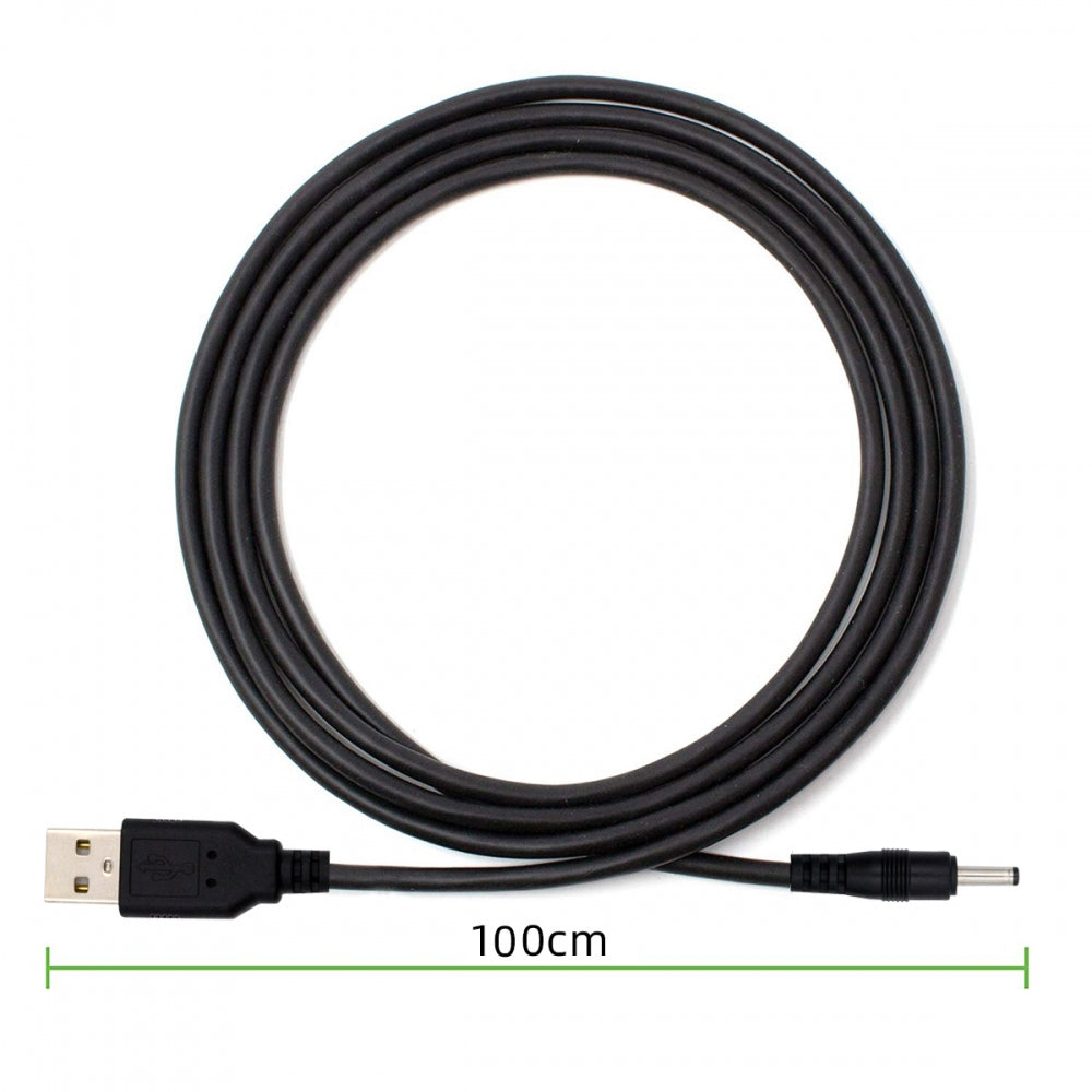 DC 3.5x1.35mm Plug to USB Type-A Power Charge Cable 100cm for DC 5V Desk Lamp Fan Camera