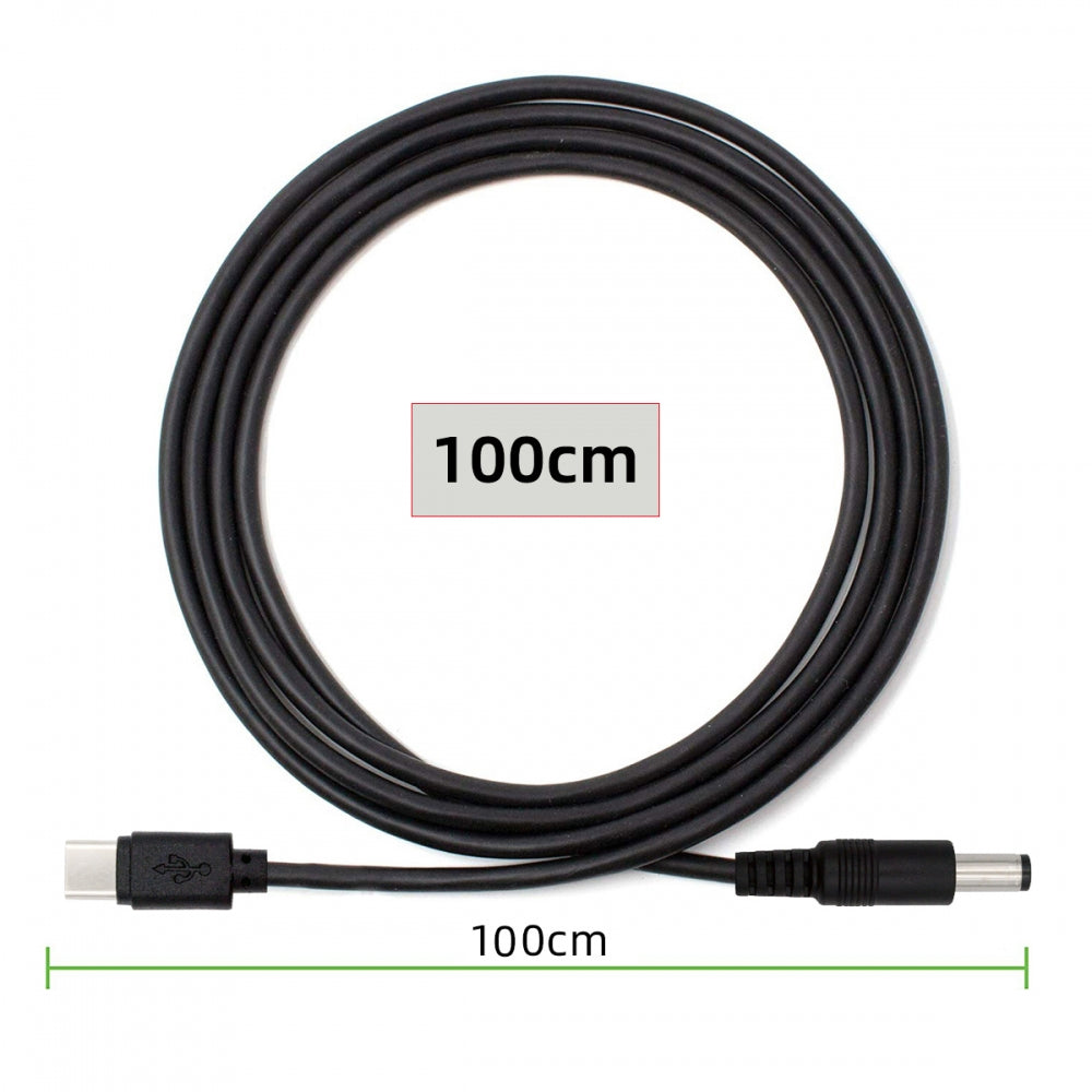 Type C USB-C Input with 5.1K Resistor to 5V DC 5.5*2.1mm Output Power Charge Cable 100cm for DC5V Desk Lamp Fan Camera