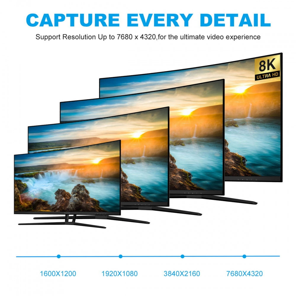 DisplayPort 1.4 Source to HDMI 2.0 Display 8K 60hz UHD 4K DP to HDMI Male Monitor Cable