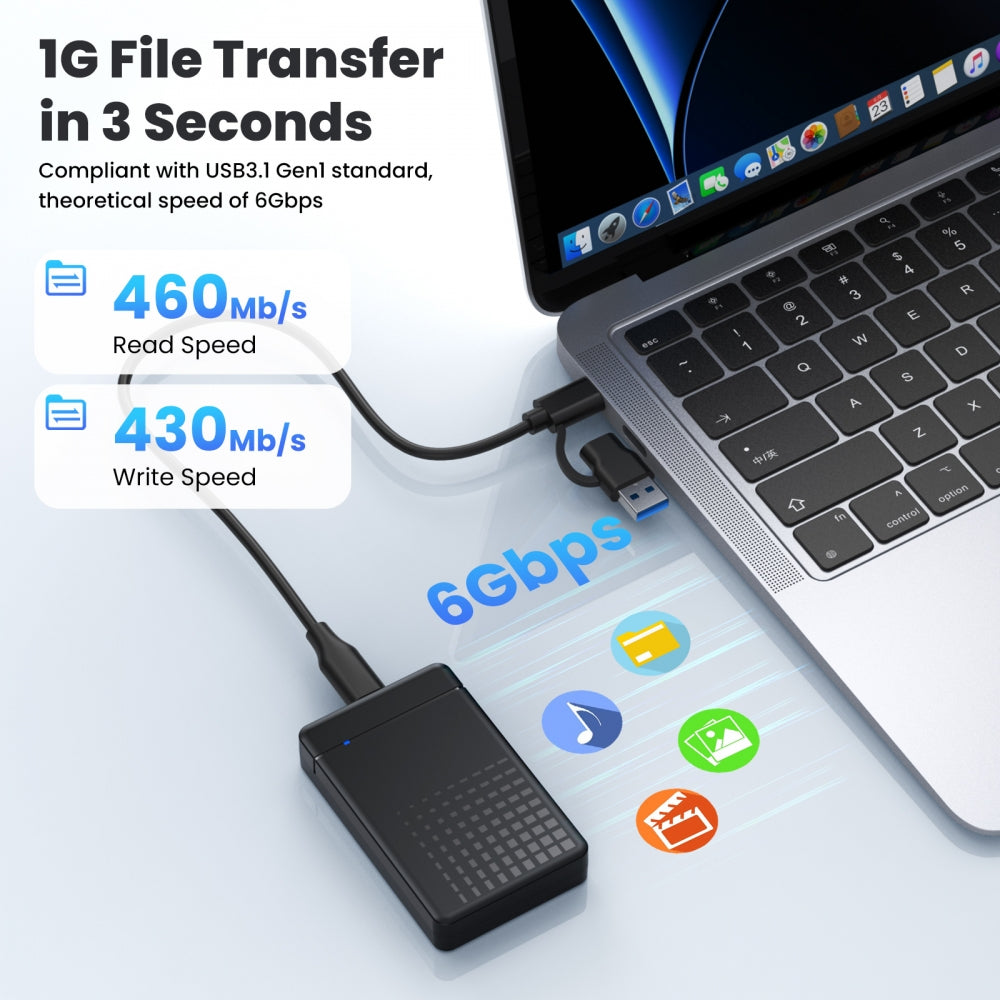 50Pin mSATA SSD to USB 3.1 Type-C Type-A External Converter Adapter Enclosure Card with Case 5Gbps