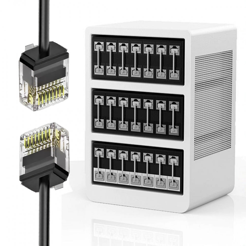 Ultra Slim Cat6 Ethernet Cable Low Profile RJ45 Straight Direction TP Network Patch Cord Cat6a Lan for Computer Server Router