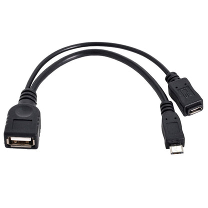 Black Color Micro USB 2.0 OTG Host Flash Disk Cable with Micro USB power for Galaxy S3 i9300 S4 i9500 Note2 N7100 Note3 N9000 S5 i9600 U2-166
