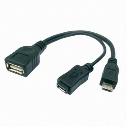 Black Color Micro USB 2.0 OTG Host Flash Disk Cable with Micro USB power for Galaxy S3 i9300 S4 i9500 Note2 N7100 Note3 N9000 S5 i9600 U2-166