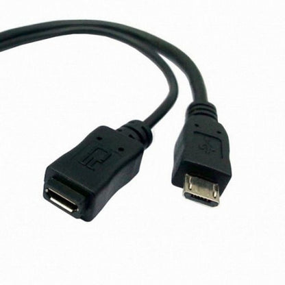 Black Color Micro USB 2.0 OTG Host Flash Disk Cable with Micro USB power for Galaxy S3 i9300 S4 i9500 Note2 N7100 Note3 N9000 S5 i9600 U2-166