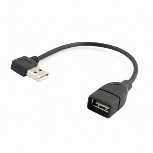 90D Left Angled Type USB 2.0 A Male to USB Female M/F Extension Cable CC-U2-002-LE