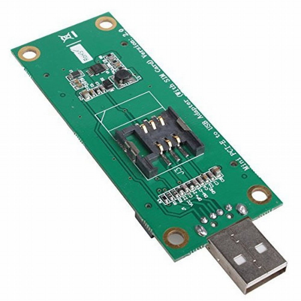 Mini PCI-E Wireless WWAN to USB Adapter Card with SIM Card Slot Module Testing Tools EP-042
