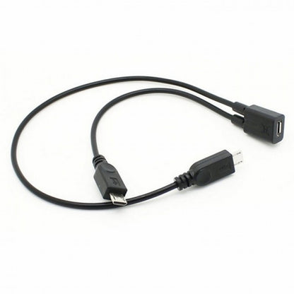 Micro USB Female to 2 Micro USB Male Splitter extension charge cable for Galaxy S5 i9600 S4 I9500 Note2 N7100 S3 I9300 S2 9100 U2-110