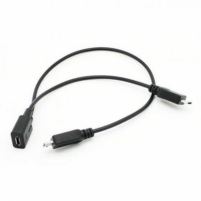 Micro USB Female to 2 Micro USB Male Splitter extension charge cable for Galaxy S5 i9600 S4 I9500 Note2 N7100 S3 I9300 S2 9100 U2-110