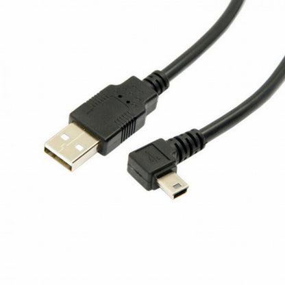 Mini USB B Type 5pin Male Left Angled 90 Degree to USB 2.0 Male Data Cable 6ft 1.8m U2-057-LE-1.8M