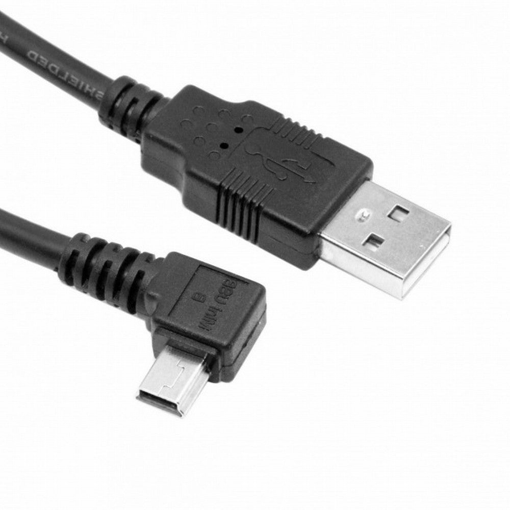Mini USB B Type 5pin Male Left Angled 90 Degree to USB 2.0 Male Data Cable 6ft 1.8m U2-057-LE-1.8M