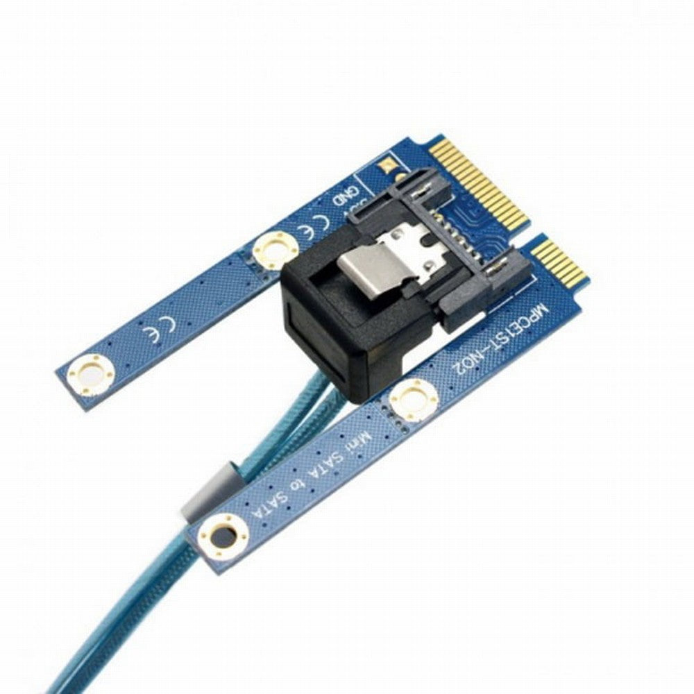 50mm Mini PCI-E mSATA SSD to Flat SATA 7pin Hard Disk Drive PCBA Extension Adapter SA-090