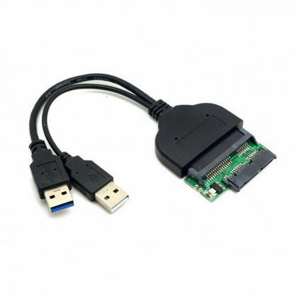 1set USB 3.0 to SATA 22Pin SATA to Micro SATA Adapter for 1.8" 2.5" Hard Disk Driver With Extral USB Power Cable U3-067+SA-076