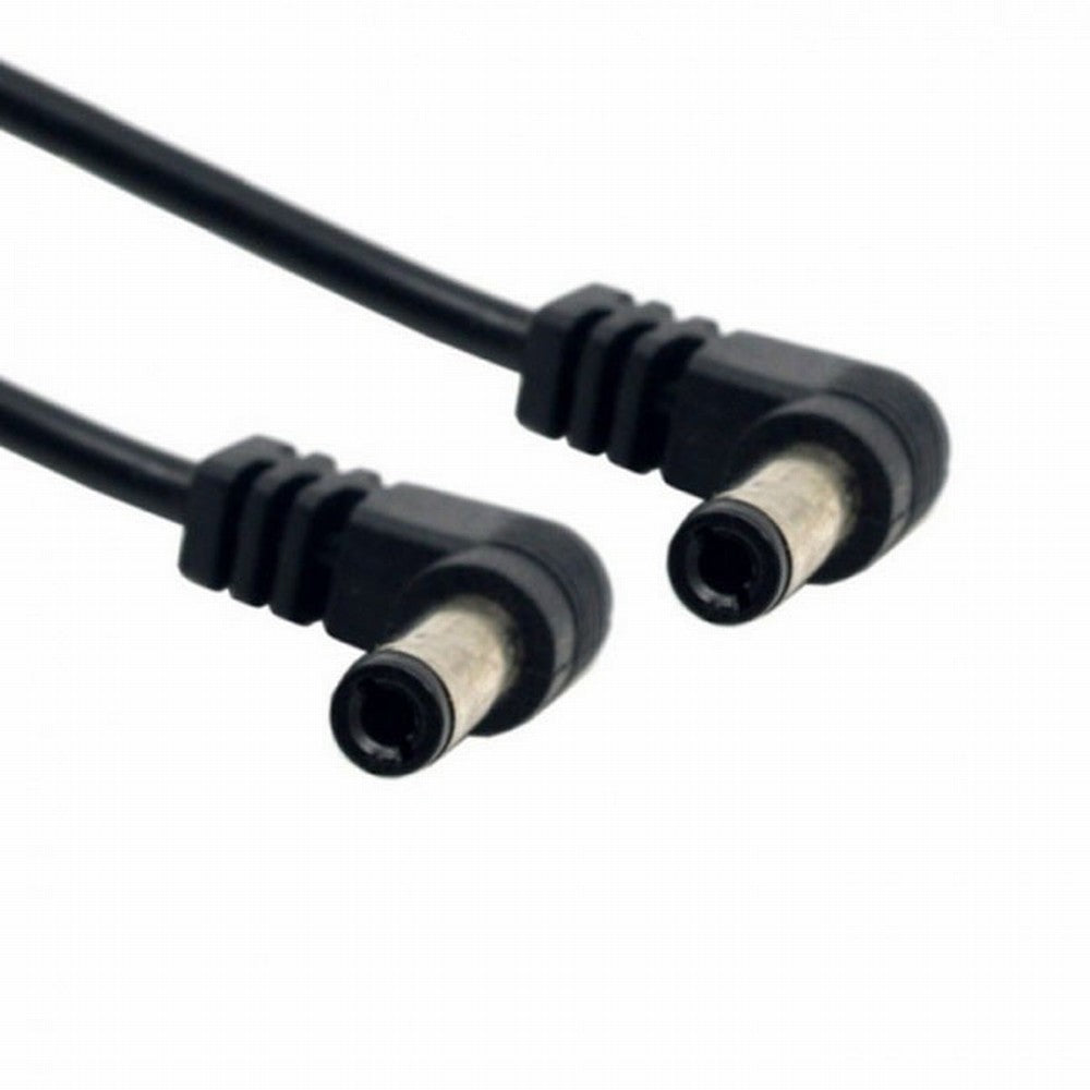 DC Power 5.5 x 2.1mm / 2.5mm Male to 5.5 2.1/2.5mm Male Plug Cable Right Angled 90 Degree 60cm PW-051