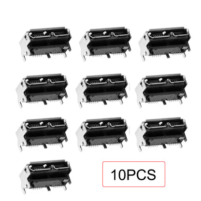 10pcs Micro USB 3.0 10pin Female Socket Receptacle Board Mount SMT Type 5.2mm Height for Samsung Toshiba USB Hard Disk CN-002-10PCS