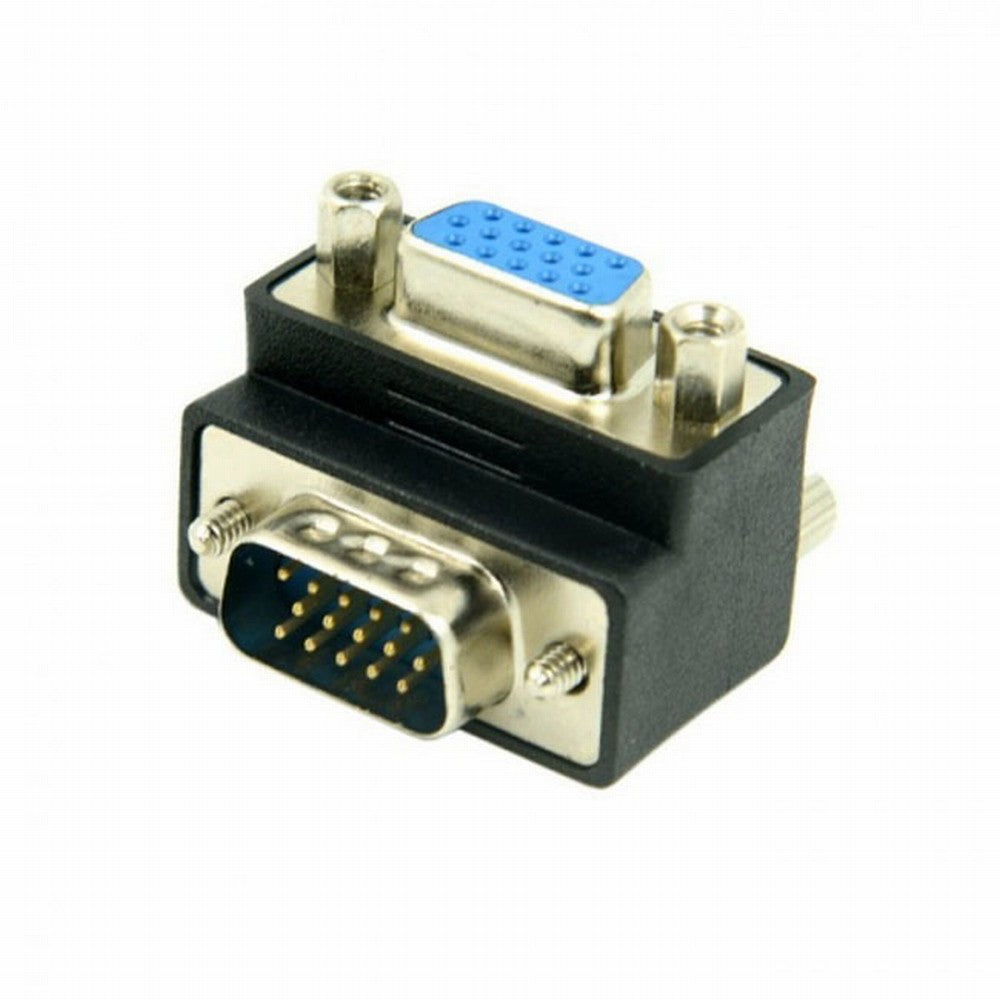 270 Degree Right Angled VGA SVGA 15pin Male To Female extension Adapter DB-002-DN