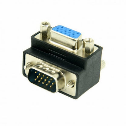 270 Degree Right Angled VGA SVGA 15pin Male To Female extension Adapter DB-002-DN