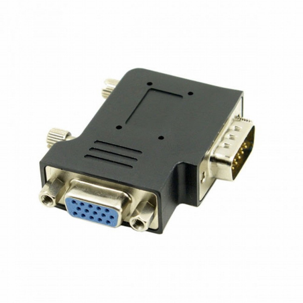 Vertical Flat Right Angled 90 Degree VGA SVGA Male To Female extension Adapter BK DB-002-RI