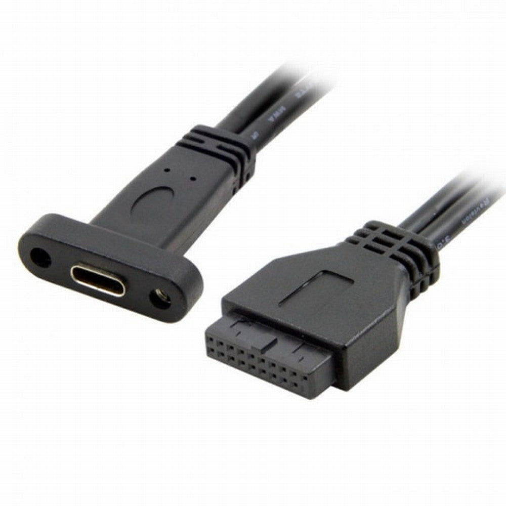 Single Port USB 3.1 Type C USB-C Female to USB 3.0 Motherboard 19pin Header Cable 40cm UC-085