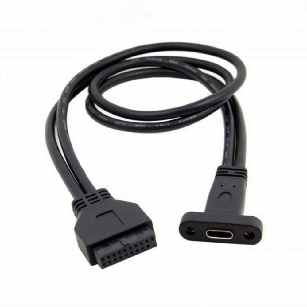 Single Port USB 3.1 Type C USB-C Female to USB 3.0 Motherboard 19pin Header Cable 40cm UC-085