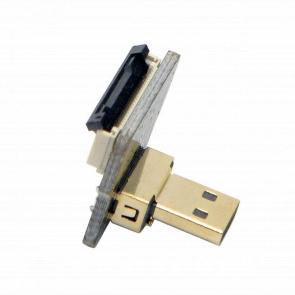 CYFPVHDMI Micro HDMI Type D Male Up Angled 90 Degree for FPV HDTV Multicopter Aerial Photography CN-020-UP