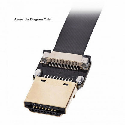 CYFPVHDMI Micro HDMI Type D Male Up Angled 90 Degree for FPV HDTV Multicopter Aerial Photography CN-020-UP