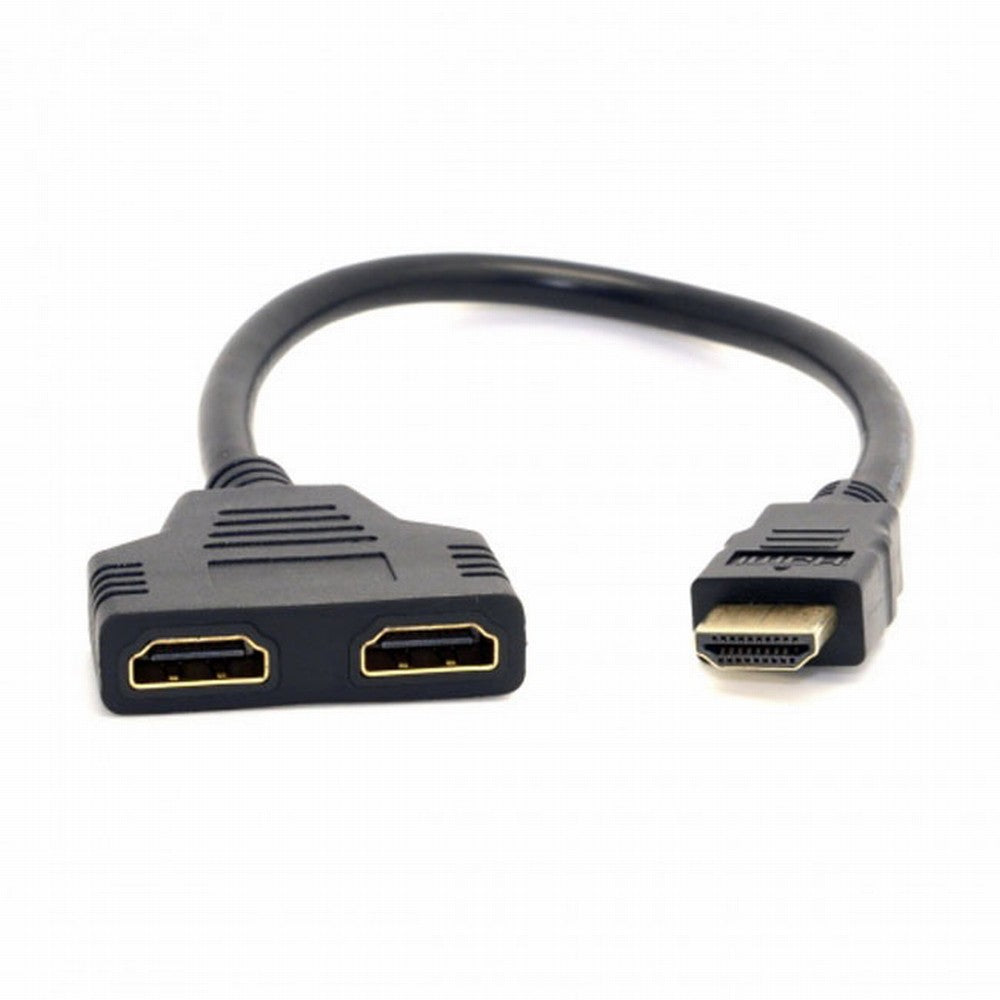 One HDMI Male to Dual HDMI Female Y Splitter Switch Extension Adapter Cable for FOR PC HDTV Laptop 1080P HD-027