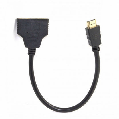 One HDMI Male to Dual HDMI Female Y Splitter Switch Extension Adapter Cable for FOR PC HDTV Laptop 1080P HD-027