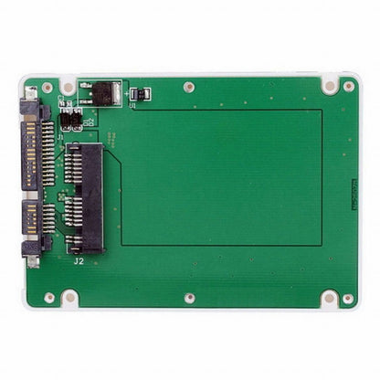 1.8" Micro SATA 16pin SSD to 2.5" SATA 22pin 7+15 hard disk case Enclosure White 7mm height SA-098