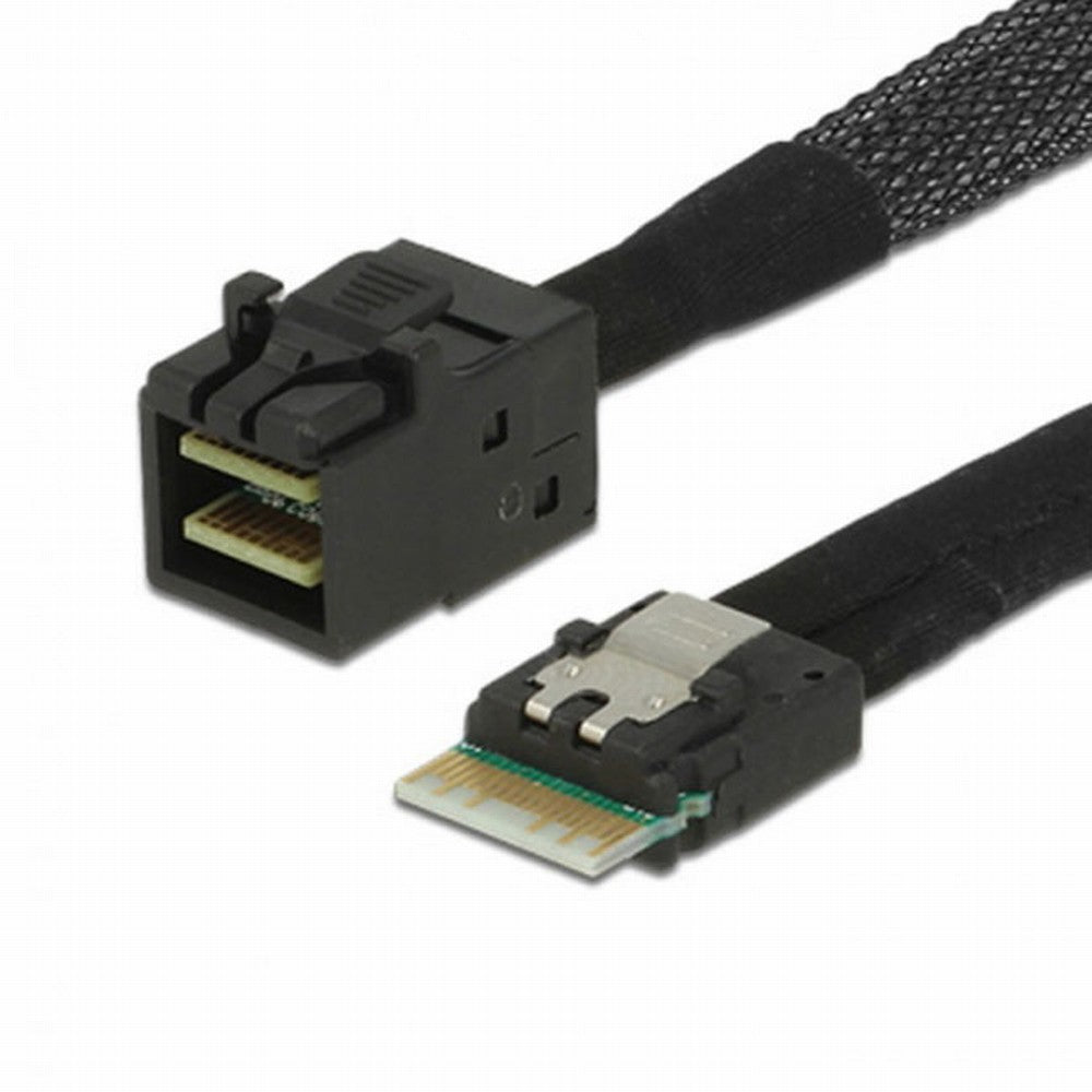 Slim Line SAS 4.0 SFF-8654 4i 38pin Host to HD Mini SAS 4i SFF-8643 36pin Target Cable 50cm SF-098
