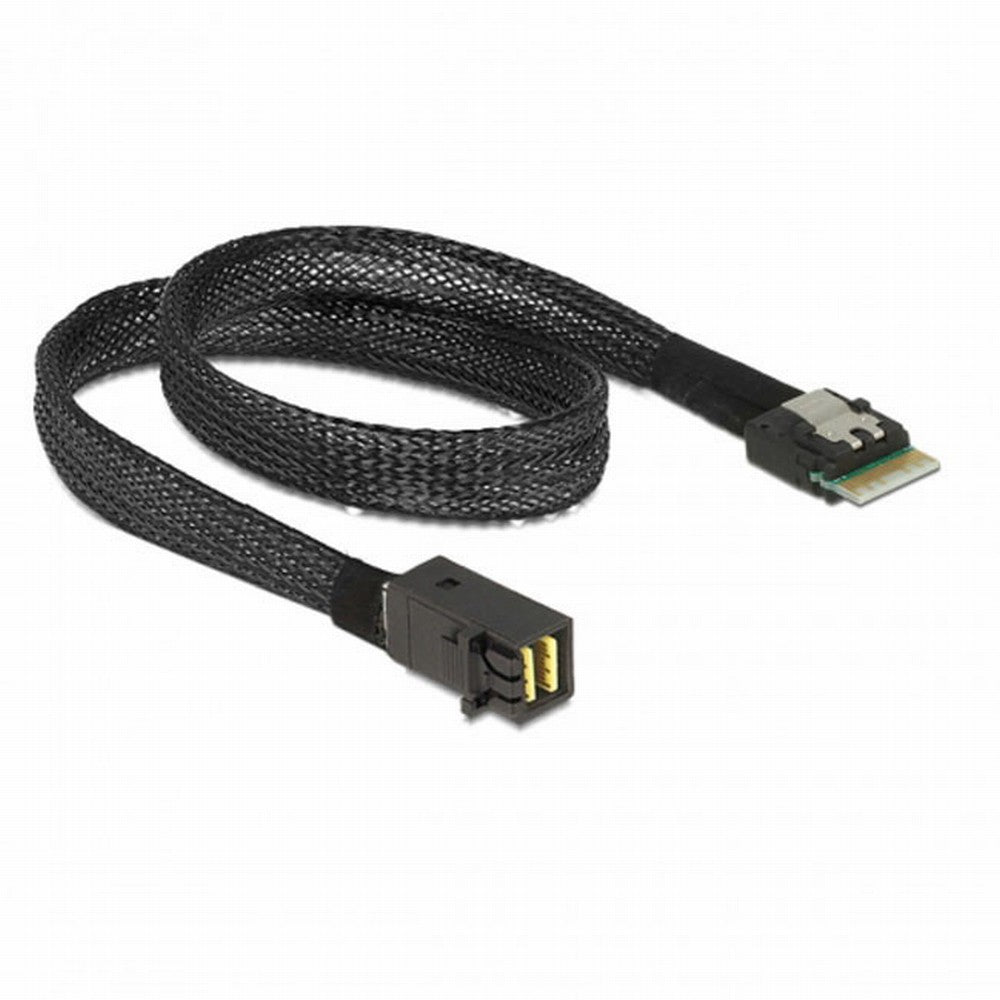 Slim Line SAS 4.0 SFF-8654 4i 38pin Host to HD Mini SAS 4i SFF-8643 36pin Target Cable 50cm SF-098