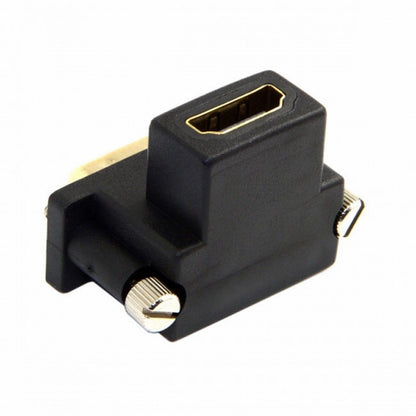 90 Degree Down Angled DVI Male to HDMI Female Adapter for Computer HDTV Graphics Card DB-041-DN