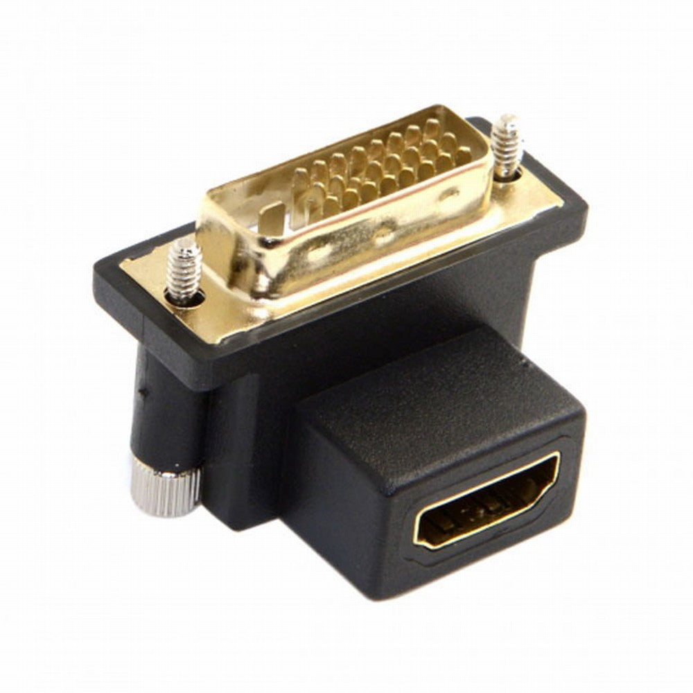 90 Degree Down Angled DVI Male to HDMI Female Adapter for Computer HDTV Graphics Card DB-041-DN
