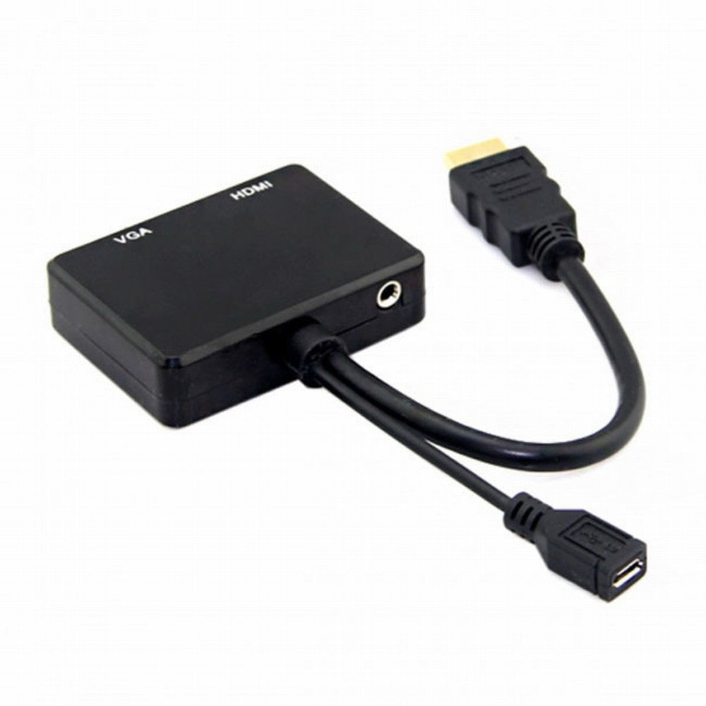 HDMI to VGA HDMI Female Splitter with Audio Video Cable Converter Adapter For HDTV PC Monitor HD-033