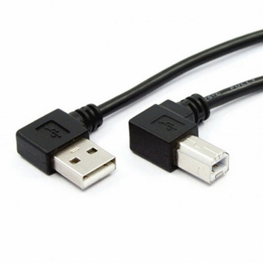 Left Angled USB 2.0 A Male to B Male Angled 90 Degree Printer Cable 50cm 100cm CC-U2-032-LE