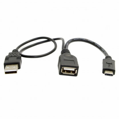 USB-C Type-C USB 3.1 to USB 2.0 Female OTG Data Cable with Power for Cell Phone Tablet Laptop Macbook Pro UC-001