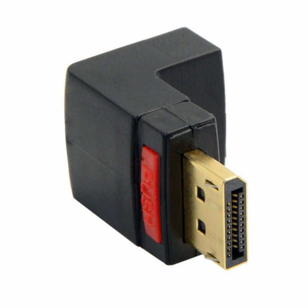 Down Angled 90 Degree DisplayPort Male to Female Extension Adapter DP-016-DN
