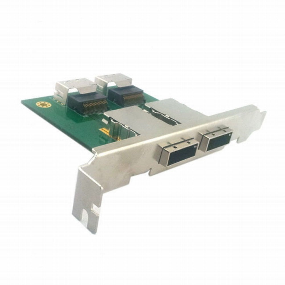 Dual Ports Mini SAS SFF-8088 To SAS 36Pin SFF-8087 PCBA Female Adapter With PCI Bracket SF-035