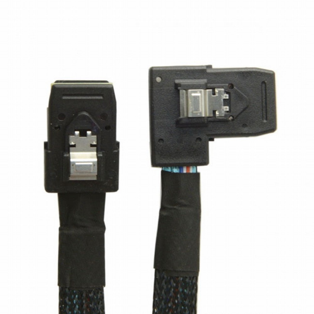 Ultra Slim Flat Left Angled 90 Degree Mini SAS 36pin SFF-8087 to 8087 Data Raid Cable 80cm SF-082-LE