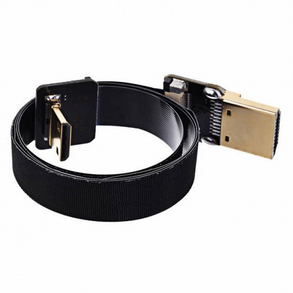 CYFPV 90 Degree Down Angled FPV Mini HDMI Male to HDMI Male FPC Flat Cable 50cm for FPV HDTV Multicopter Aerial Photography CC-HD-190-DN