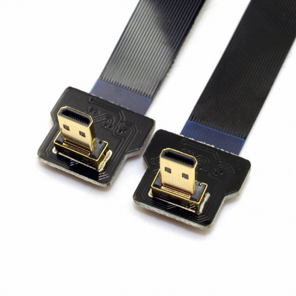 CYFPV 90 Degree Down Angled FPV Micro HDMI Male to Micro HDMI FPC Flat Cable for FPV HDTV Multicopter Aerial Photography CC-HD-195-DN