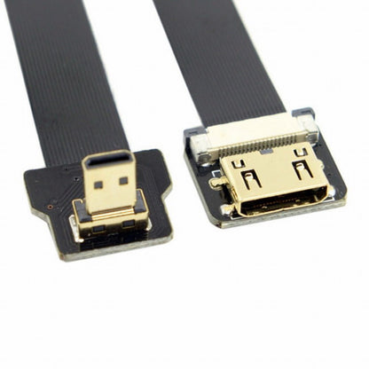 CYFPV Down Angled 90 Degree FPV Micro HDMI Male to Mini HDMI Female FPC Flat Cable 10cm for FPV HDTV Multicopter Aerial Photography CC-HD-204-DN