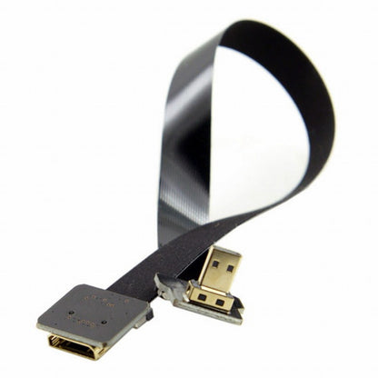 CYFPV Down Angled 90 Degree FPV Micro HDMI Male to Mini HDMI Female FPC Flat Cable 10cm for FPV HDTV Multicopter Aerial Photography CC-HD-204-DN