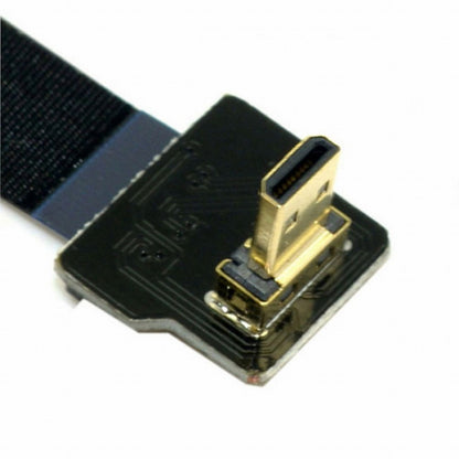 CYFPV 90 Degree Down Angled FPV Micro HDMI Male to Up Angled Micro HDMI FPC Flat Cable for FPV HDTV Multicopter Aerial Photography CC-HD-205-BK