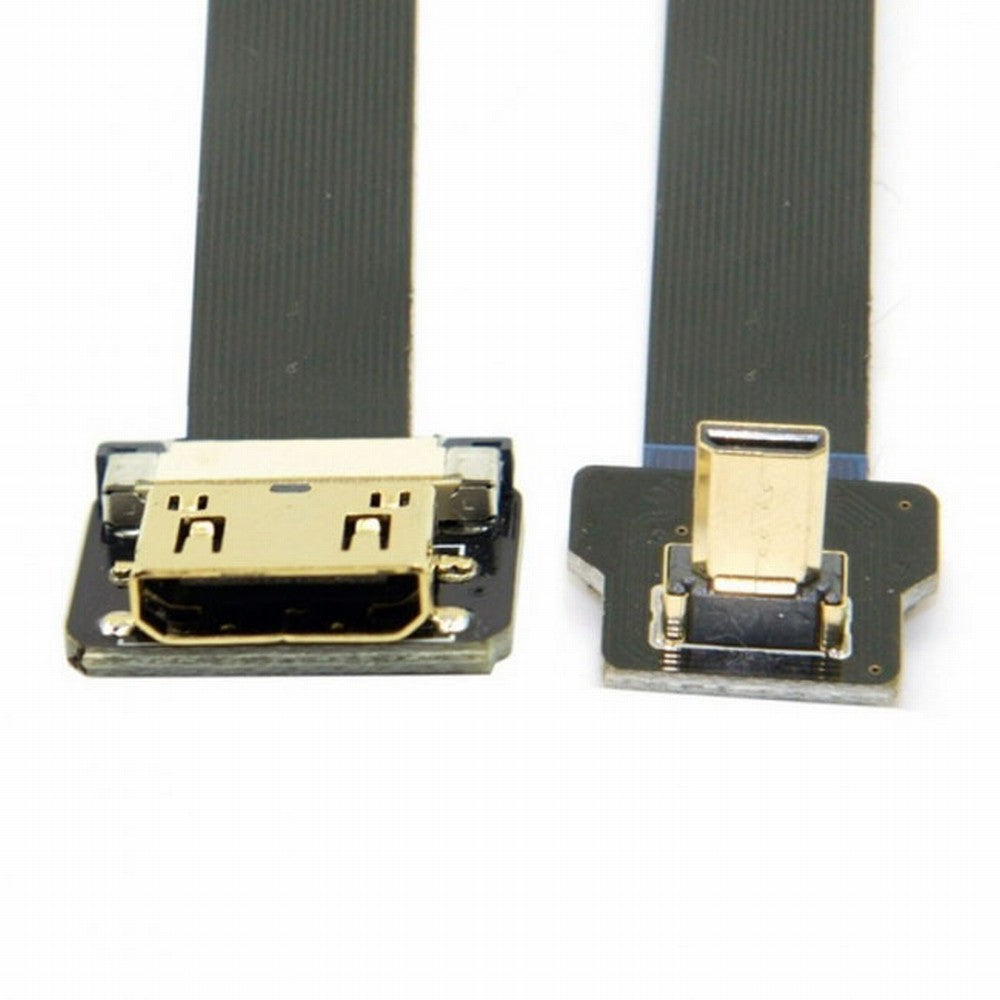CYFPV Up Angled 90 Degree FPV Micro HDMI Male to Mini HDMI Female FPC Flat Cable 10cm for FPV HDTV Multicopter Aerial Photography CC-HD-204-UP