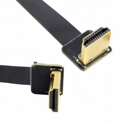 CYFPV Dual 90 Degree Down Angled HDMI Type A Male to Male HDTV FPC Flat Cable for FPV HDTV Multicopter Aerial Photography CC-HD-206-DN